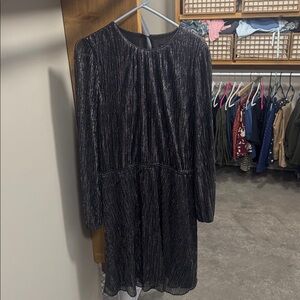 White House Black Market Shimmering Black Dress